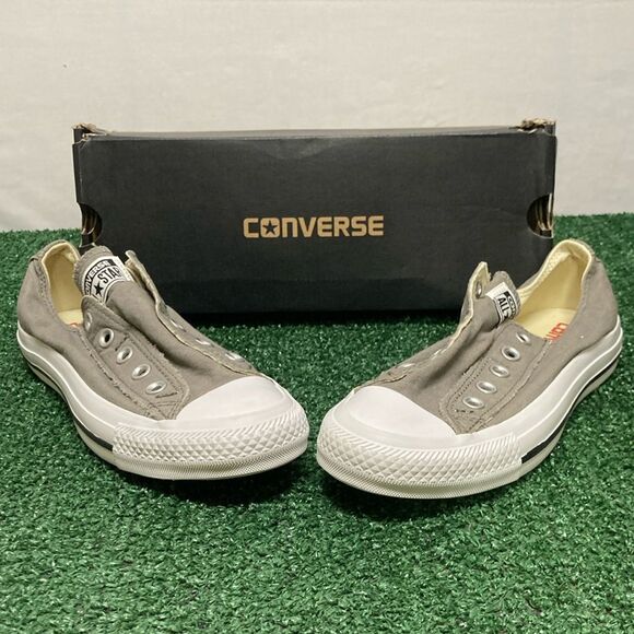 New Converse Gray Slip-On Sneakers women’s 5 men’s 3 (OKPM-07-046) - Picture 1 of 14